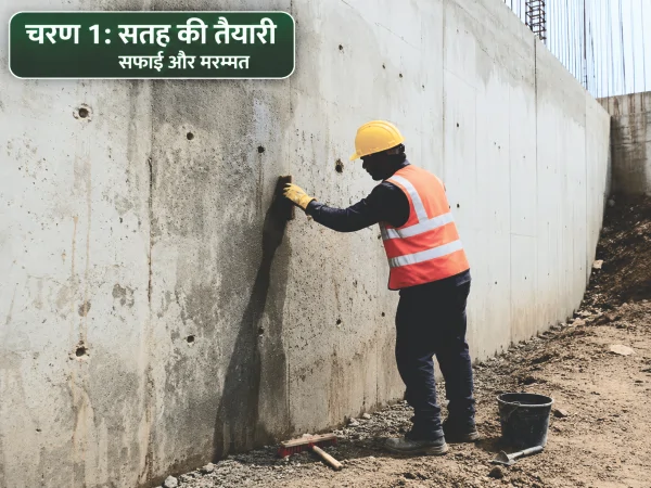 Basement Wall Surface Preparation hindi