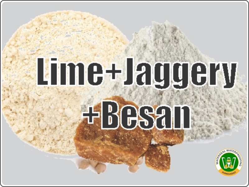Lime-Besan-Jaggery se Waterproofing