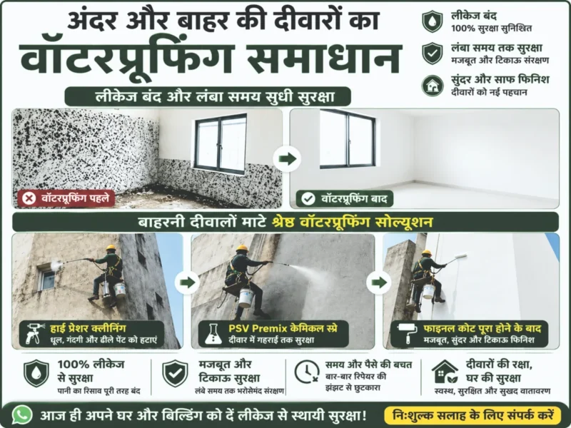 Wall Waterproofing | 30+ वर्षों से विश्वसनीय वॉटरप्रूफिंग ठेकेदार